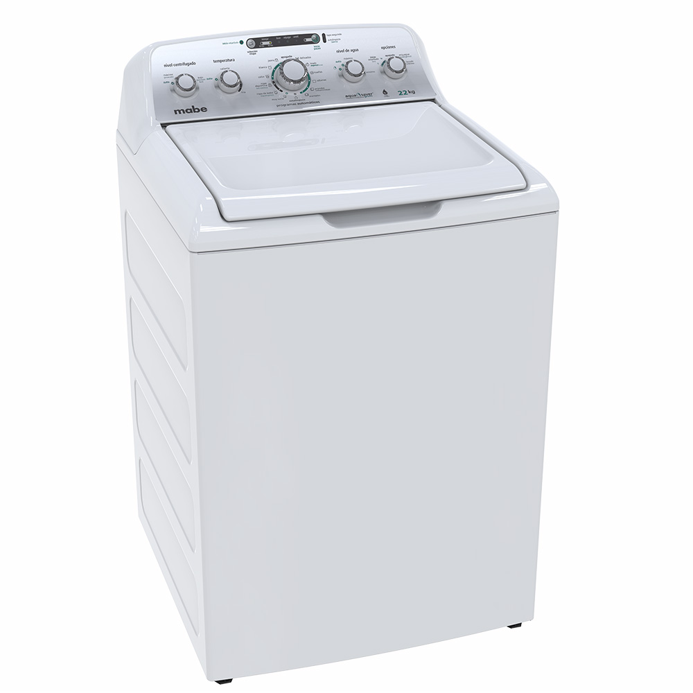 Lavadora carga superior 22 kg color blanco modelo LMH72205SBAB0 marca Mabe