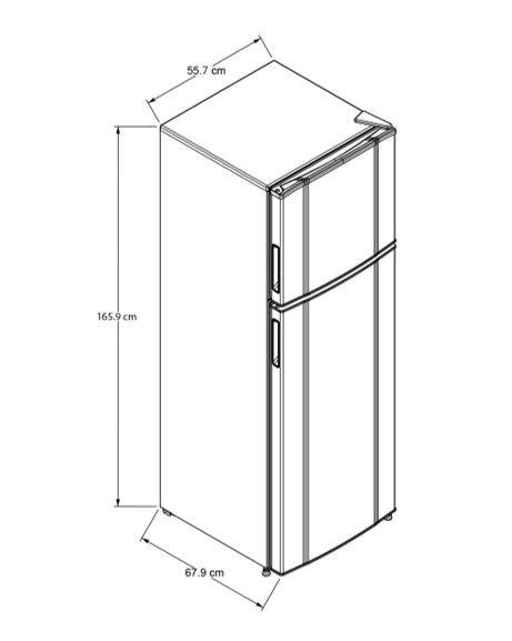 Refrigerador 9 pies platino modelo AT9007G marca Acros