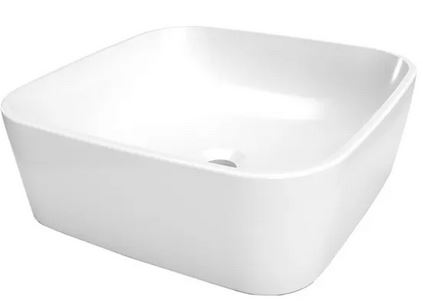 Lavabo de sobreponer sin rebosadero color blanco marca Helvex modelo LV SANTORINI
