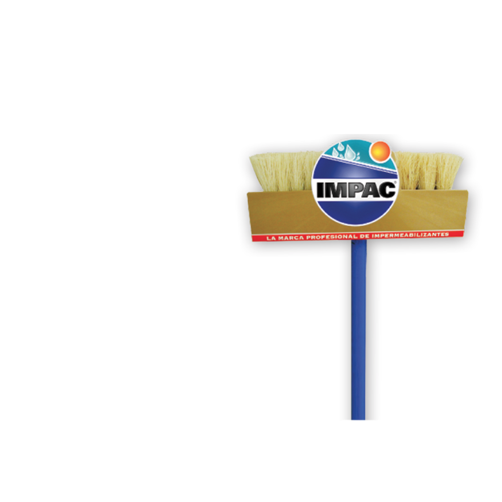 Cepillo aplicador de ixtle de 10" con mango largo de 1.2 m. marca impac código VPXIMCE