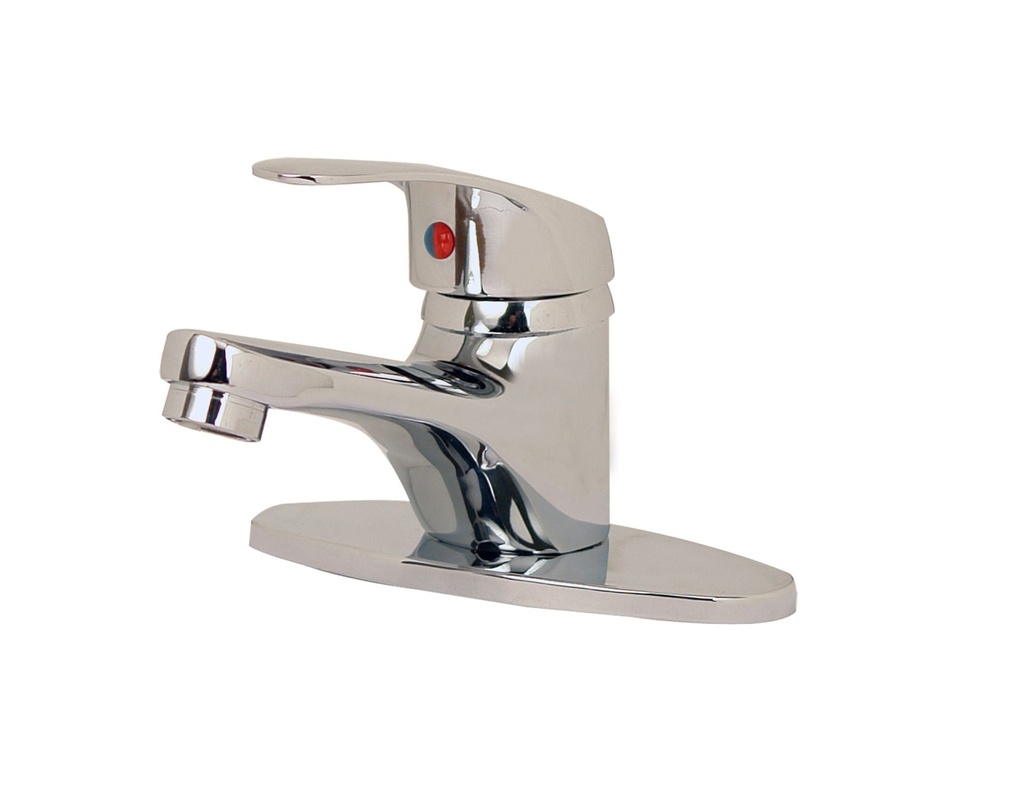 Mezcladora monomando para lavabo 4" acabado cromo marca Rugo código 23MQ