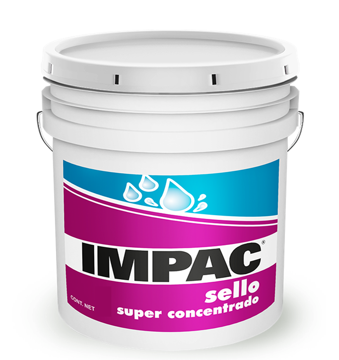 Impac sello super concentrado, sellador acrílico concentrado, cubeta 3.8 lts. marca impac código VGIIMSETR1O