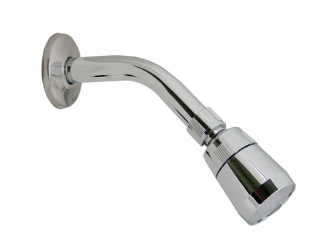 Regadera con brazo y chapetón acabado cromo marca Rugo código 44IB