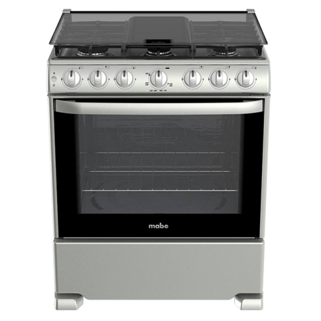 Estufa al piso color silver 6 quemadores modelo WEM7659CFIS0 marca Mabe