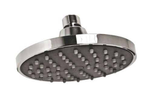 [44AM] Regadera redonda antisarro cromo sin brazo marca Rugo código 44AM