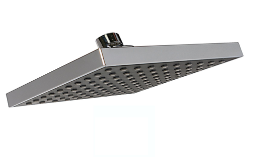 [44GS] Regadera ecológica cuadrada 6x6" sin brazo acabado cromo antisarro marca Rugo código 44GS