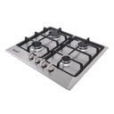 Parrilla empotrable de 60 cm en acero inoxidable 4 quemadores modelo AP2420S marca Acros. Todas las parrillas vienen preparadas para Gas LP. El cambio de espreas es gratuito por parte de Whirlpool