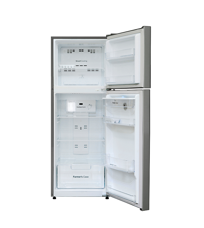 Refrigerador 11 pies con despachador de agua color silver modelo DFR-32210GMDX marca Daewoo