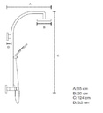 Regadera de masaje incluye regadera monomando y telefono marca Castel modelo 75.2340C