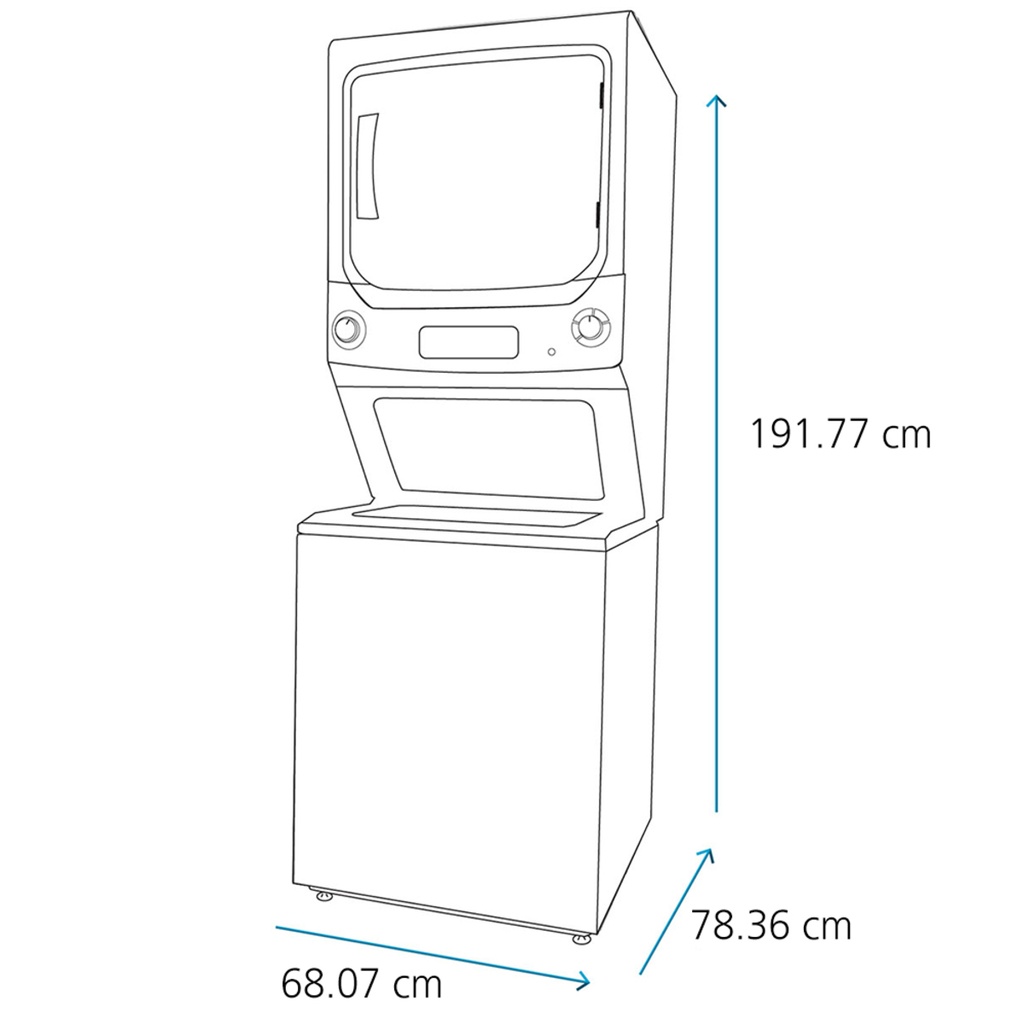 Centro de lavado de 24 Kg de gas modelo MCL2440PSBB0 marca Mabe 