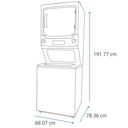 Centro de lavado de 24 Kg de gas modelo MCL2440PSBB0 marca Mabe 