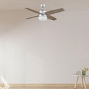 Ventilador Bela led 44" 1 luz (18w) c/ control remoto color niquel coolfan marca Estevez código 52202