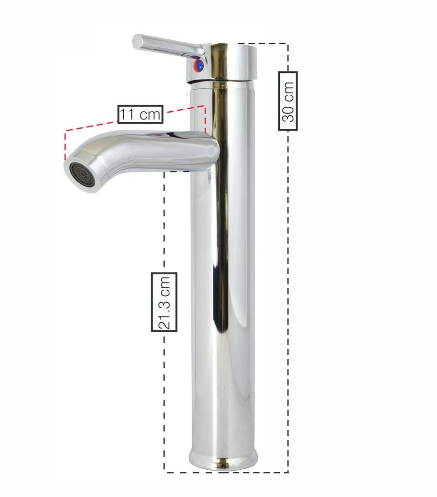 Mezcladora para lavabo monomando acabado cromo marca Rugo código 23MTL