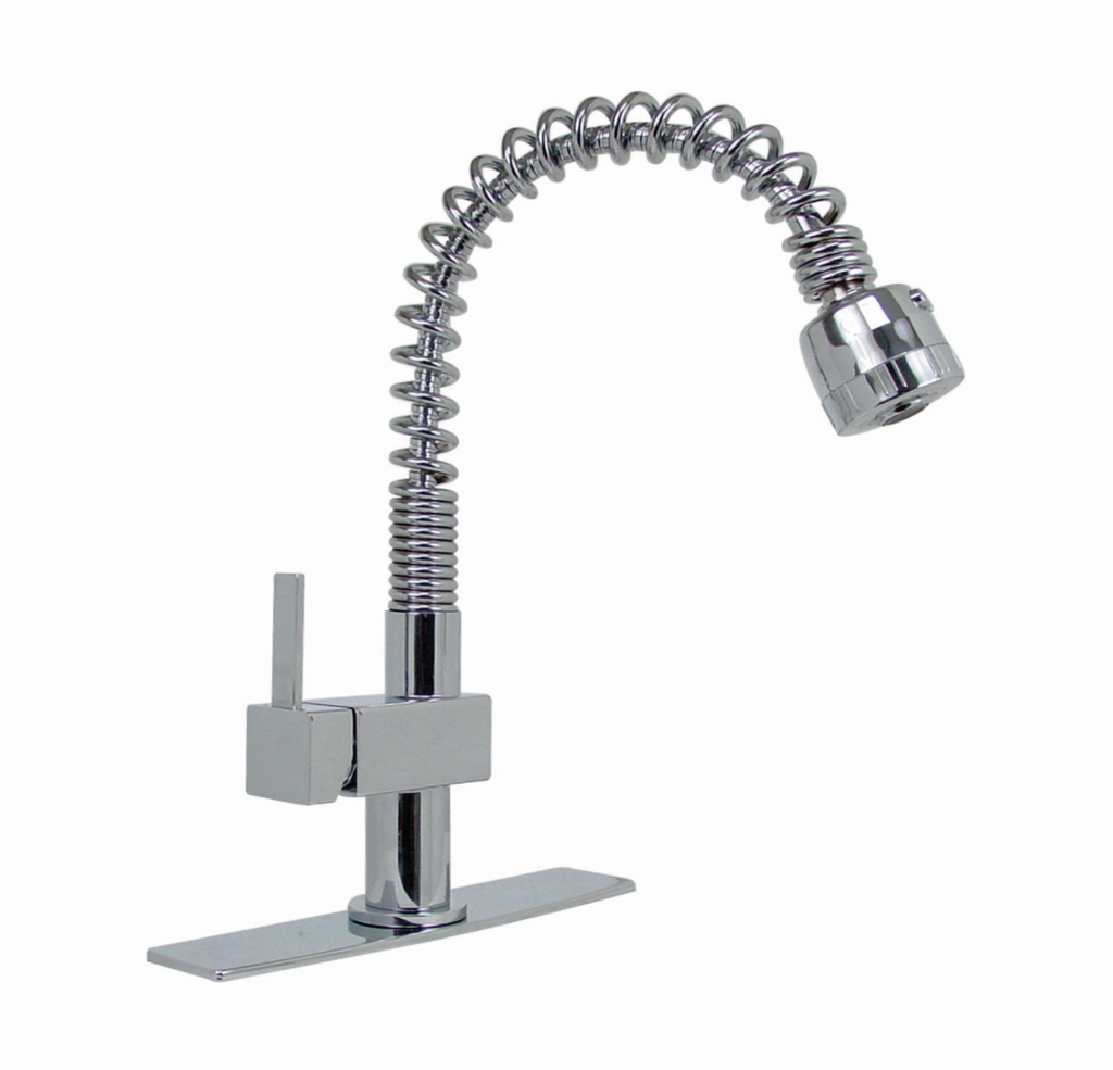 Mezcladora monomando para fregadero con grifo retráctil acabado cromo marca Rugo código 008FM