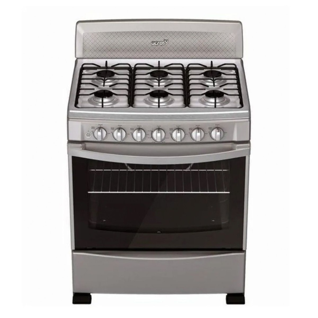 Estufa al piso color titanio 6 quemadores modelo AF5334D marca Acros