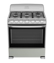 Estufa al piso color plata 6 quemadores modelo EM7646BSIS marca Mabe