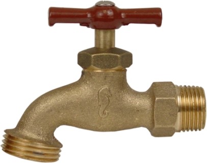 Llave con rosca p/manguera s/pulir c/compresión 1/2" marca Rugo código 2I 13