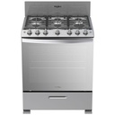 Estufa al piso color gris 6 quemadores modelo WFR3400D marca Whirlpool