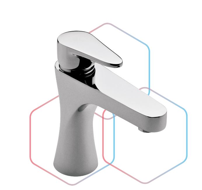 Monomando Deco para lavabo sin contra acabado cromo marca Proyecta Código MO8-DC-01