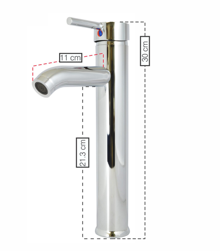 [23MTL] Mezcladora para lavabo monomando acabado cromo marca Rugo código 23MTL