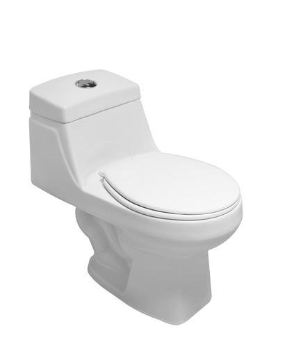[Sanitario Bellini blanco] Sanitario one piece redondo color blanco modelo Bellini marca Cato