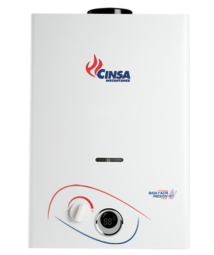 [50302070111] Calentador de agua instantaneo CIN-13 CINSA B en LP de 13 lts/min (NO funciona con llaves monomando) marca CINSA código 50302070111