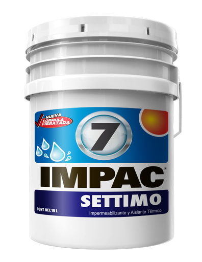 [VCIIMSMBL1N] Impac settimo, impermeabilizante acrílico fibratado 7 años blanco cubeta 19 lts. marca impac código VCIIMSMBL1N